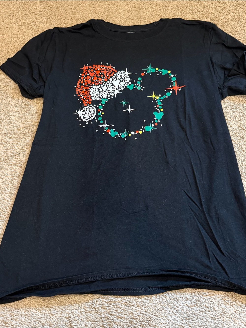 Holiday Christmas Disney Mickey Shirt SS Sz M